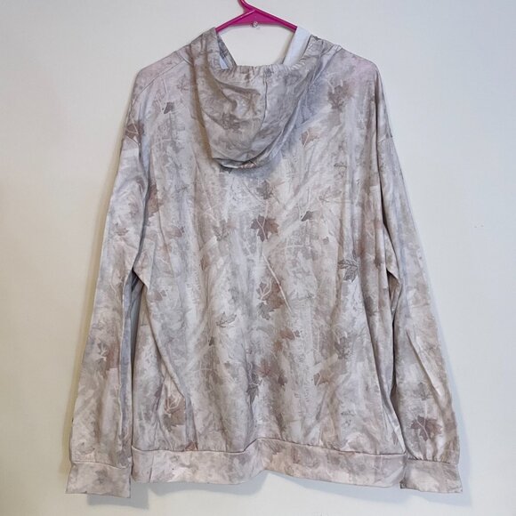 Camo Oversized Pullover Hoodie Sweatshirt Light Weight Thin Womens Size 2 XL - Picture 4 of 4